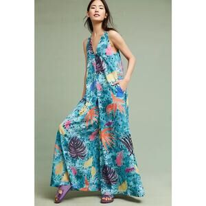Christina Economou Anthropologie Pacific Wide Leg Resort Jumpsuit S NWT $228
